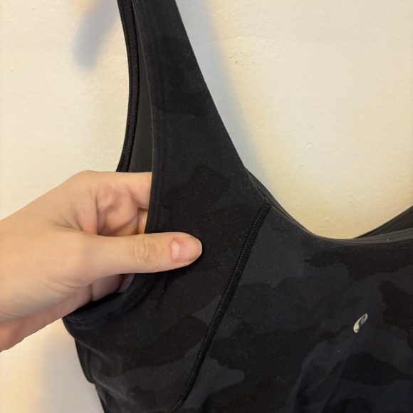 Lululemon Align Black Cropped Tank Top 10 Camo - Wash Wear - Picture 4 of 5